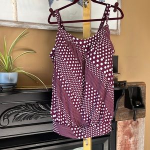 Lands' End Blouson Tankini Sz 26W